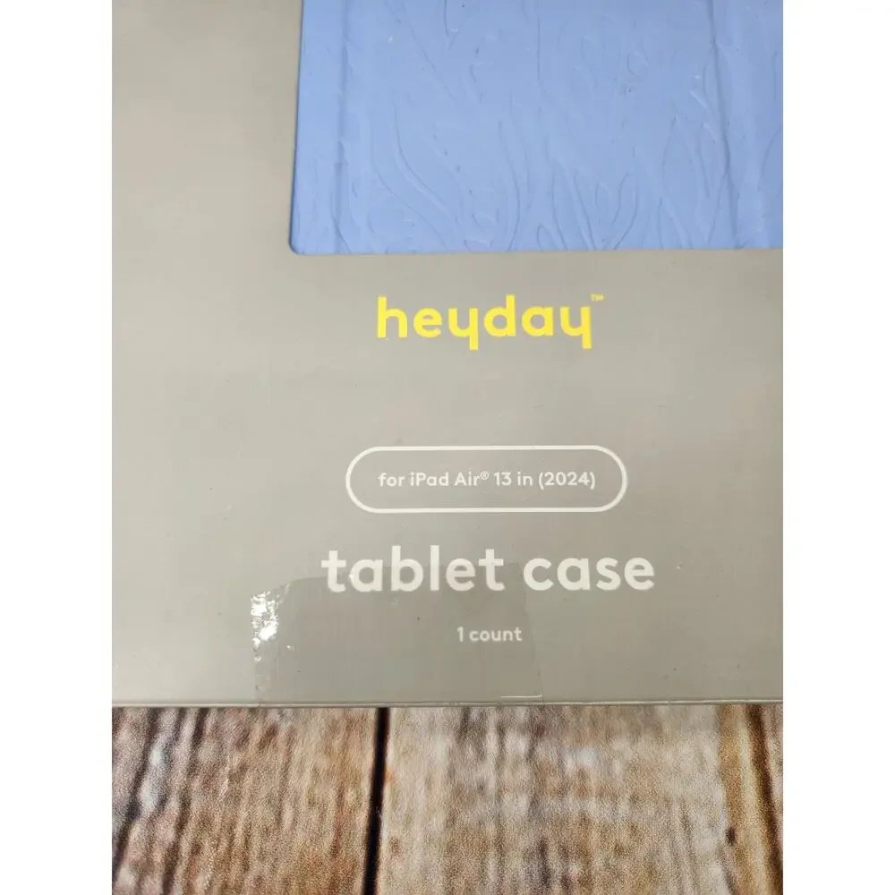 iPad Air 13in (2024) heyday Tablet Case & Stylus Holder Blue With Floral Design